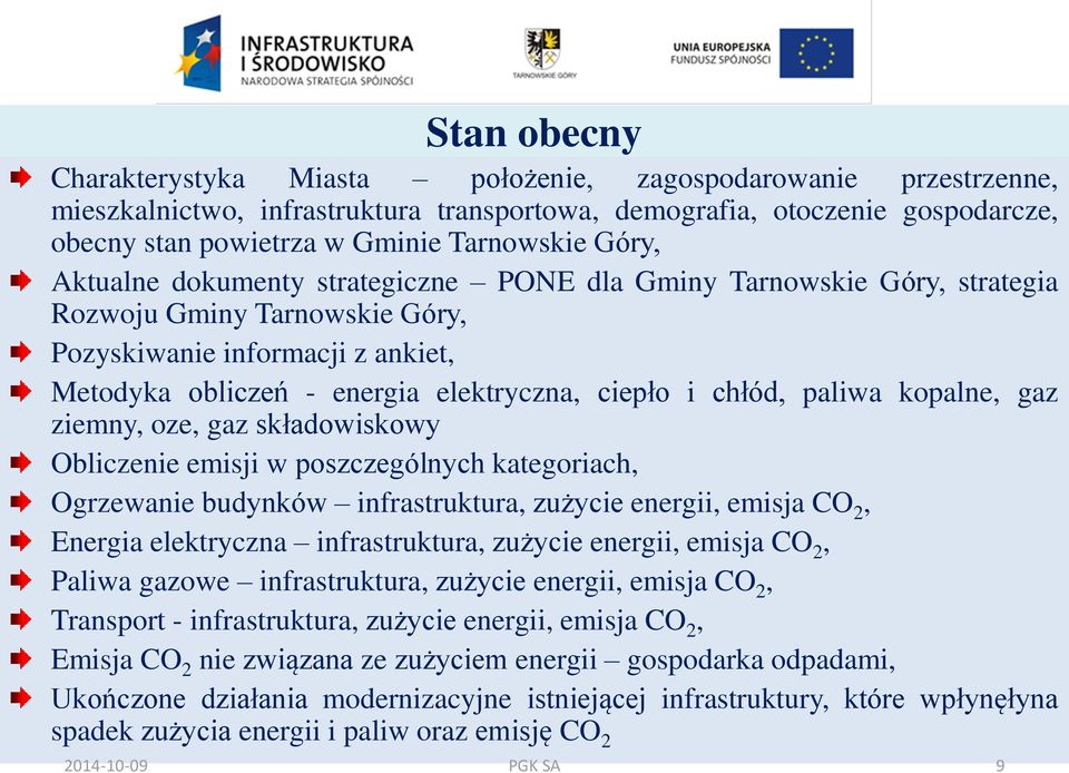 chłód, paliwa kopalne, gaz ziemny, oze, gaz składowiskowy Obliczenie emisji w poszczególnych kategoriach, Ogrzewanie budynków infrastruktura, zużycie energii, emisja CO 2, Energia elektryczna