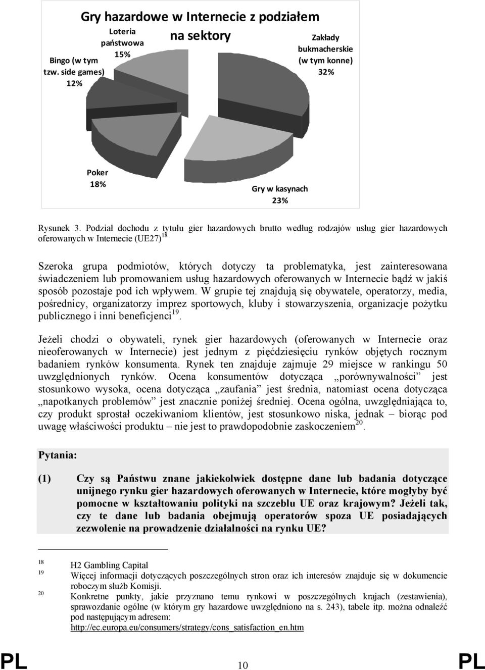 zainteresowana świadczeniem lub promowaniem usług hazardowych oferowanych w Internecie bądź w jakiś sposób pozostaje pod ich wpływem.
