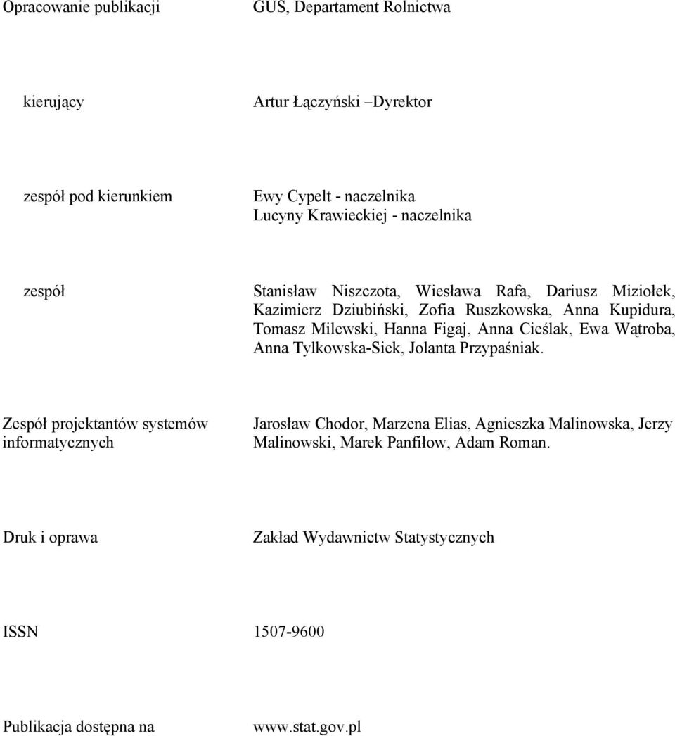 Figaj, Anna Cieślak, Ewa Wątroba, Anna Tylkowska-Siek, Jolanta Przypaśniak.