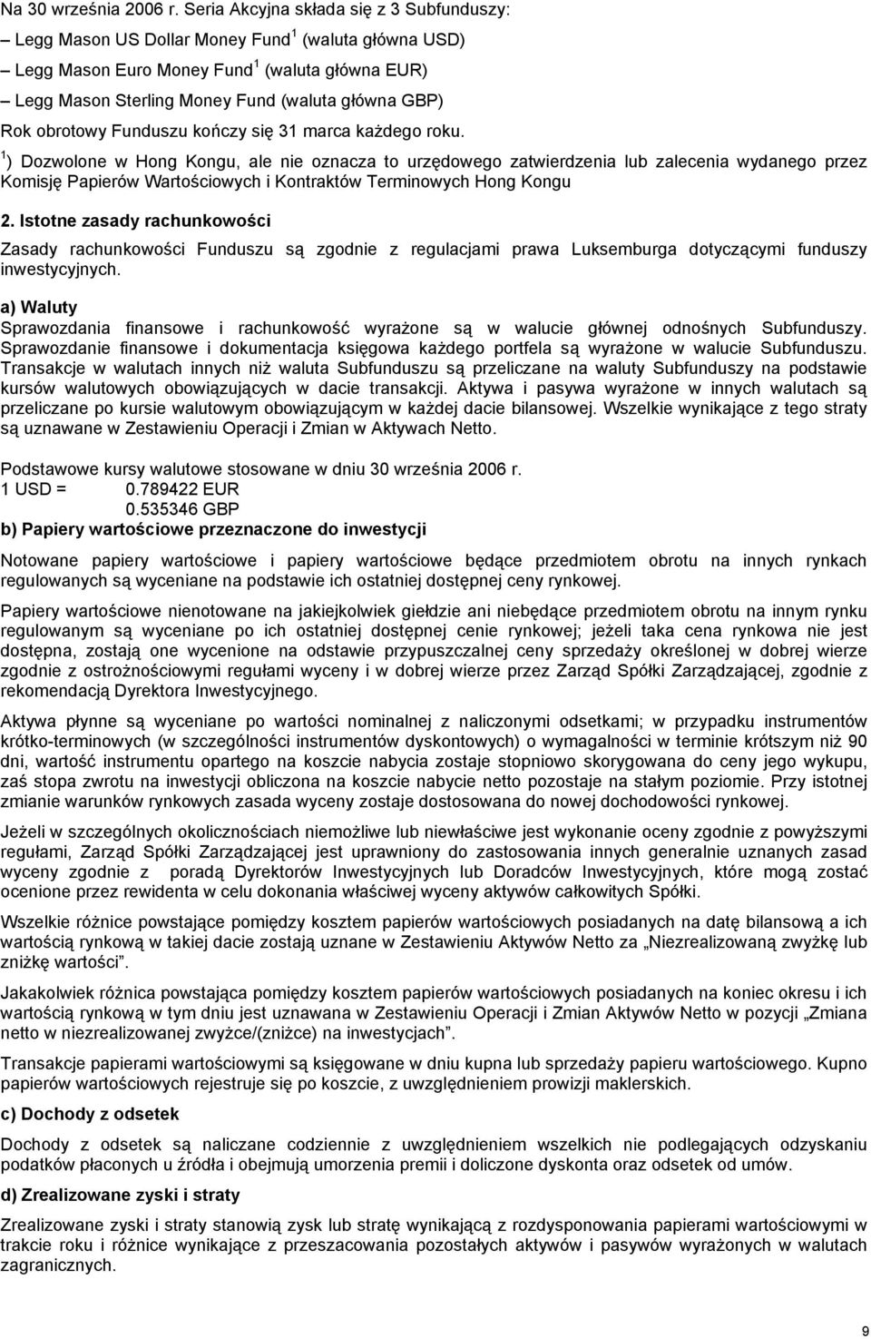 obrotowy Funduszu kończy się 31 marca każdego roku.