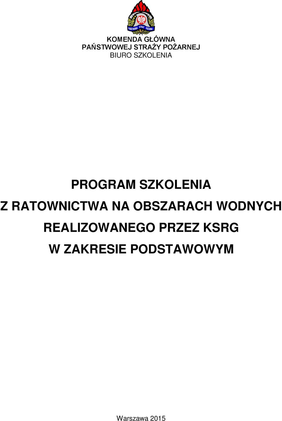 RATOWNICTWA NA OBSZARACH WODNYCH