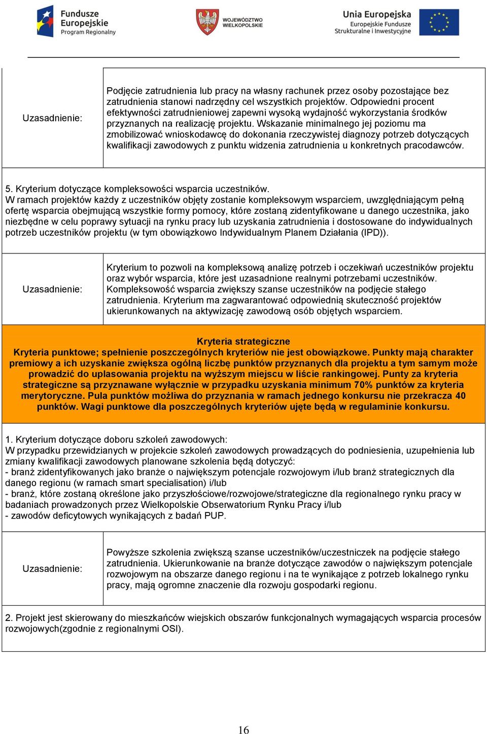 Wskazanie minimalnego jej poziomu ma zmobilizować wnioskodawcę do dokonania rzeczywistej diagnozy potrzeb dotyczących kwalifikacji zawodowych z punktu widzenia zatrudnienia u konkretnych pracodawców.