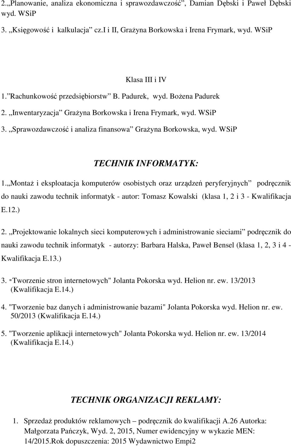 WSiP TECHNIK INFORMATYK: 1.