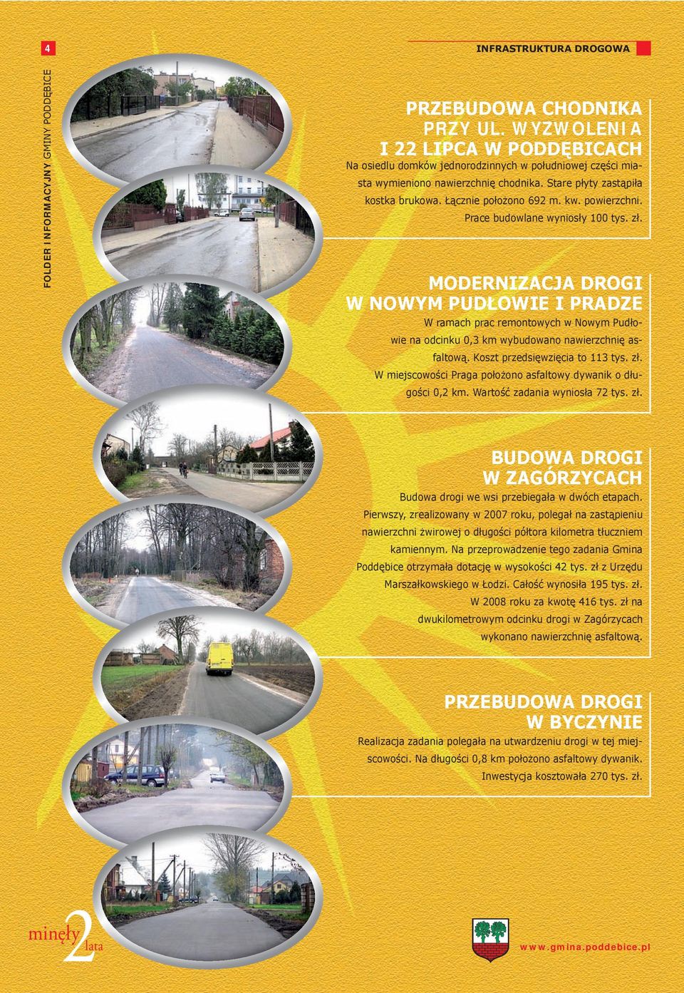 ModeRnizacJa drogi w nowym PUdŁowie i PRadze W ramach prac remontowych w Nowym Pudłowie na odcinku 0,3 km wybudowano nawierzchnię asfaltową. Koszt przedsięwzięcia to 113 tys. zł.