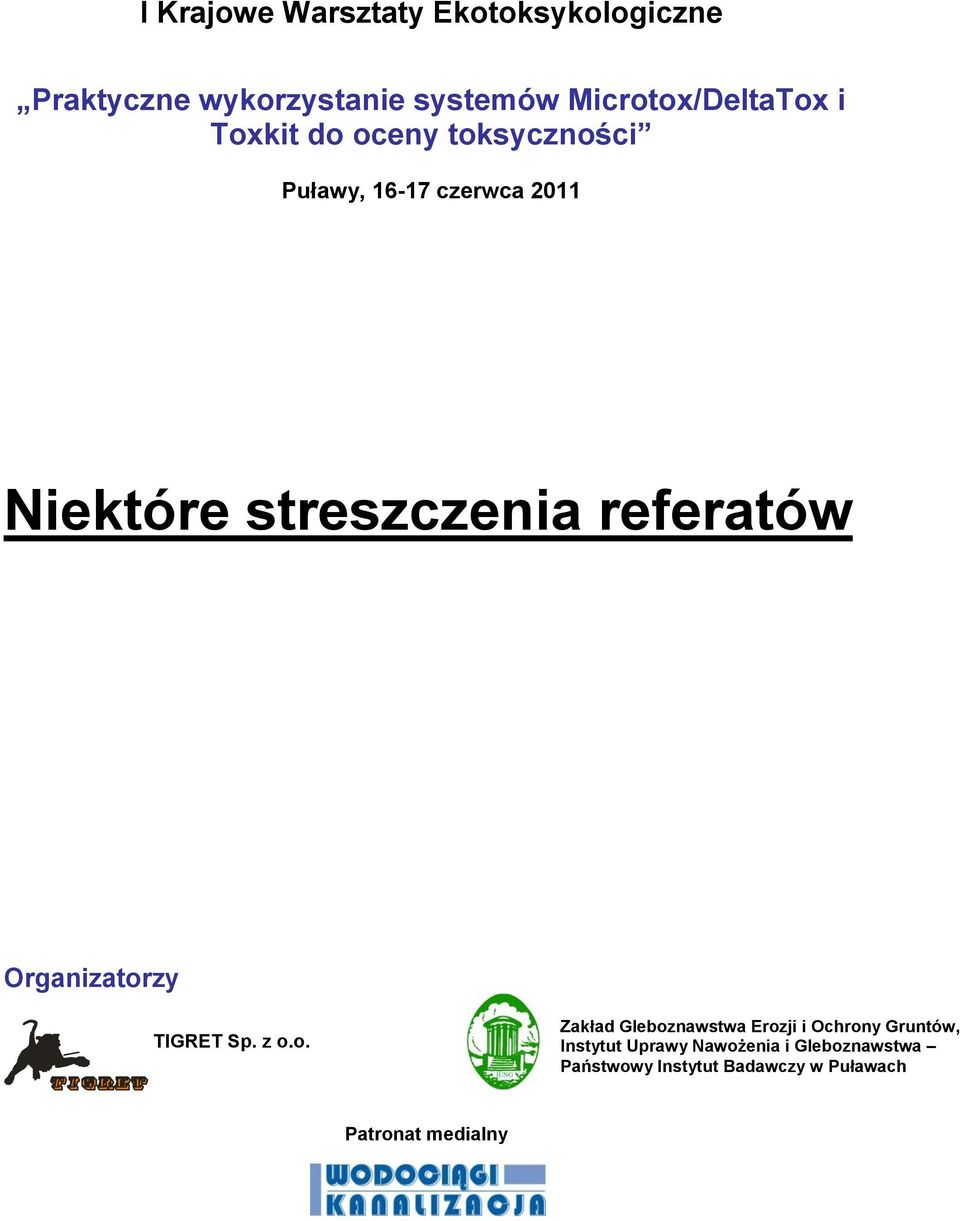 streszczenia referatów Organizator