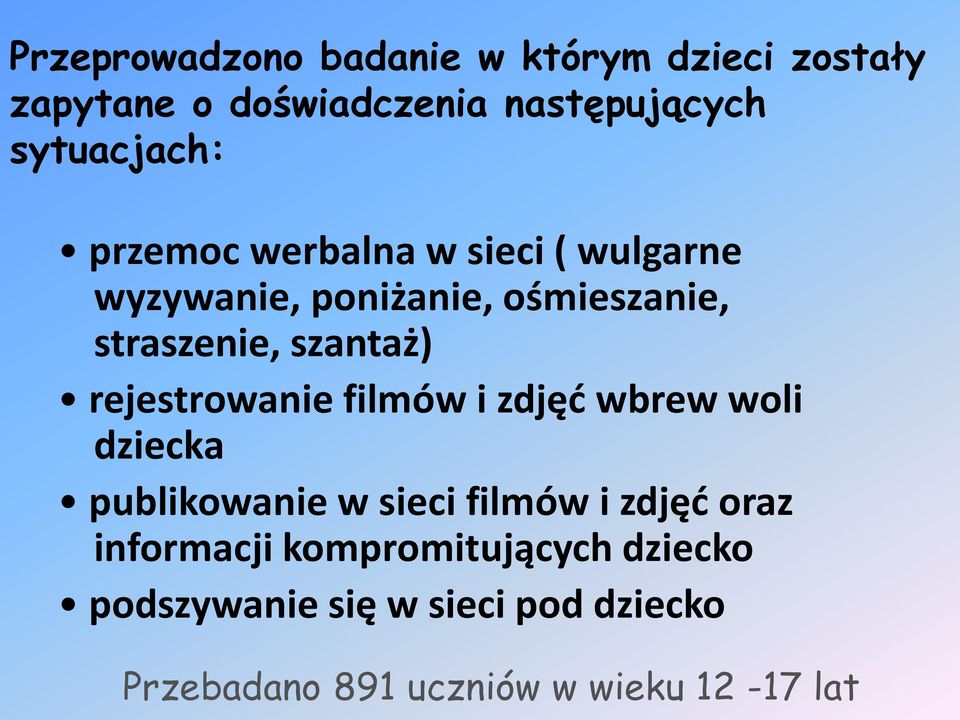 rejestrowanie filmów i zdjęć wbrew woli dziecka publikowanie w sieci filmów i zdjęć oraz