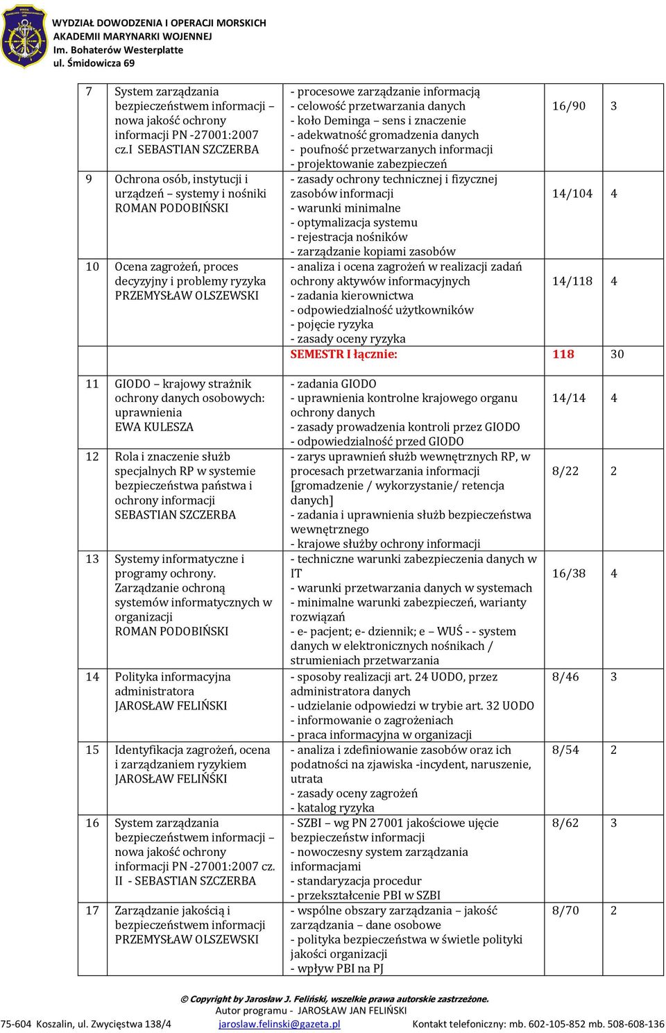 informacją - celowość przetwarzania danych - koło Deminga sens i znaczenie - adekwatność gromadzenia danych - poufność przetwarzanych informacji - projektowanie zabezpieczeń 16/90 3 - zasady ochrony