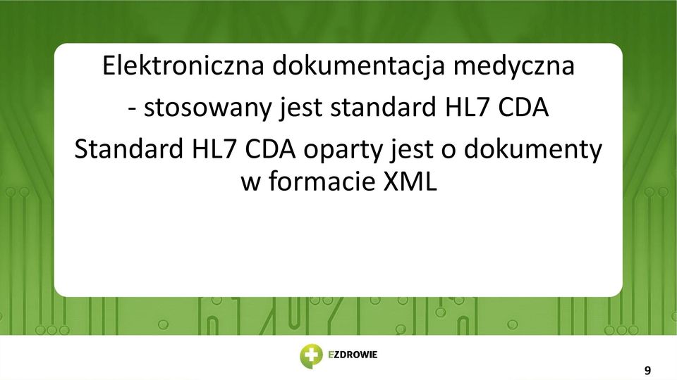 standard HL7 CDA Standard HL7