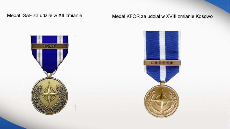 zmianie Medal KFOR