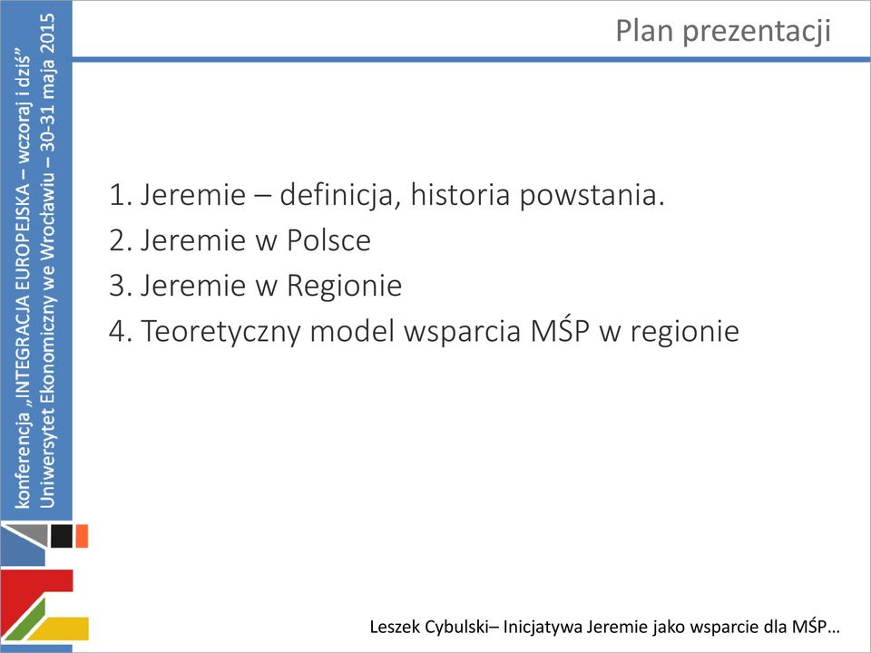 powstania. 2. Jeremie w Polsce 3.