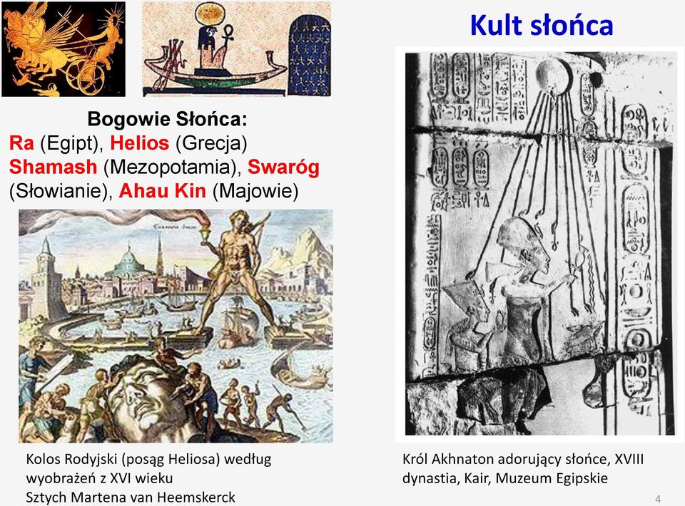 (posąg Heliosa) według wyobrażeo z XVI wieku Sztych Martena van