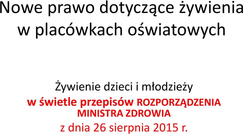 młodzieży w świetle przepisów