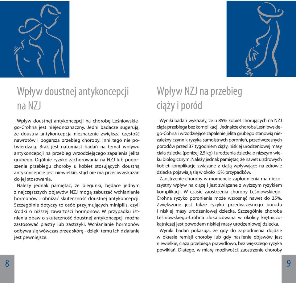 Brak jest natomiast badań na temat wpływu antykoncepcji na przebieg wrzodziejącego zapalenia jelita grubego.