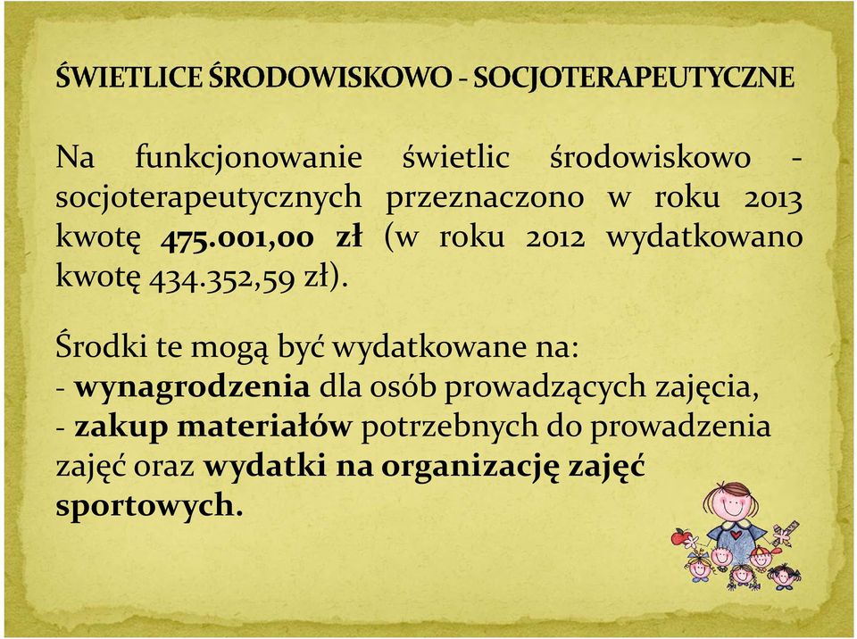 Środki te mogą być wydatkowane na: - wynagrodzenia dla osób prowadzących zajęcia, -