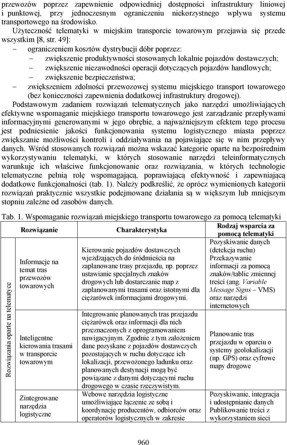 49]: ograniczeniem kosztów dystrybucji dóbr poprzez: zwiększenie produktywności stosowanych lokalnie pojazdów dostawczych; zwiększenie niezawodności operacji dotyczących pojazdów handlowych;