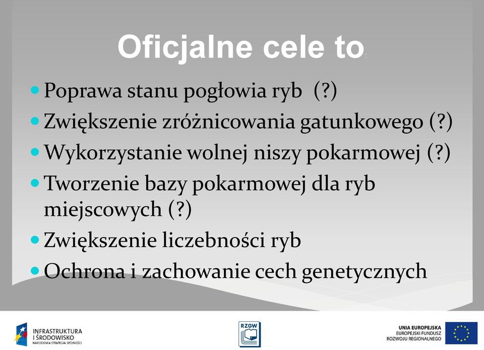 ) Wykorzystanie wolnej niszy pokarmowej (?