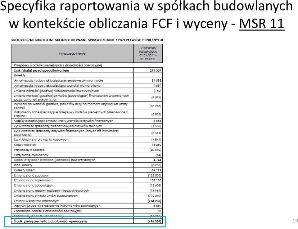 w kontekście obliczania