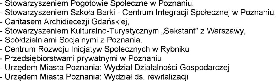 Spółdzielniami Socjalnymi z Poznania.