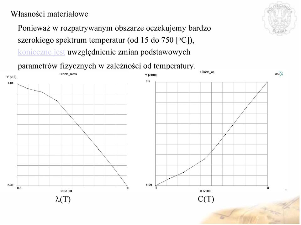 750 [ o C]), konieczne jest uwzględnienie zmian