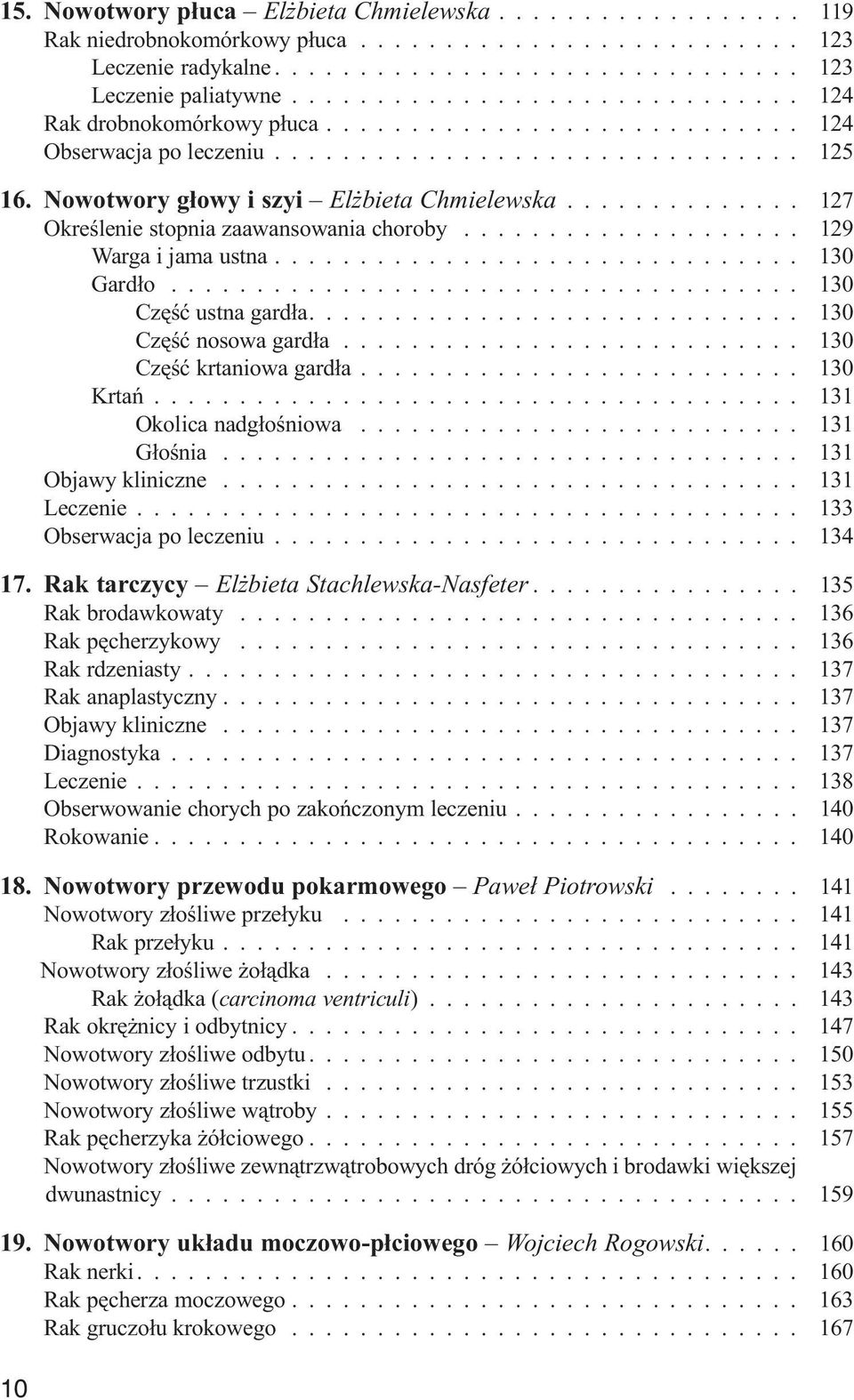 .. 130 Czêœæ nosowa gard³a... 130 Czêœæ krtaniowa gard³a... Krtañ... 130 131 Okolica nadg³oœniowa... 131 G³oœnia Objawy kliniczne...... 131 131 Leczenie... Obserwacja po leczeniu... 133 134 17.