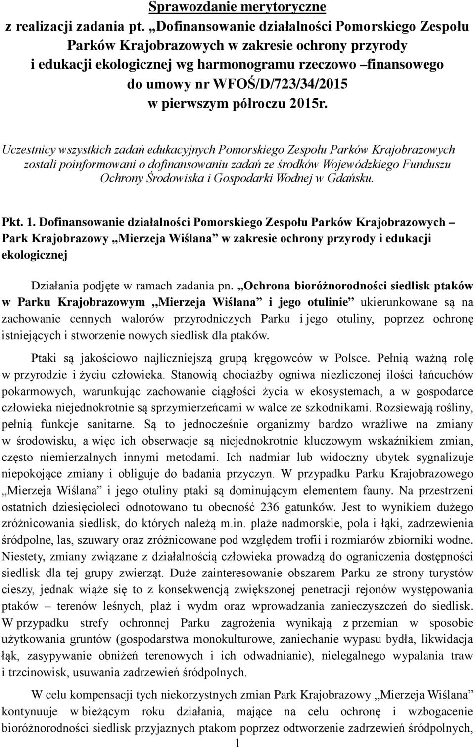 pierwszym półroczu 2015r.