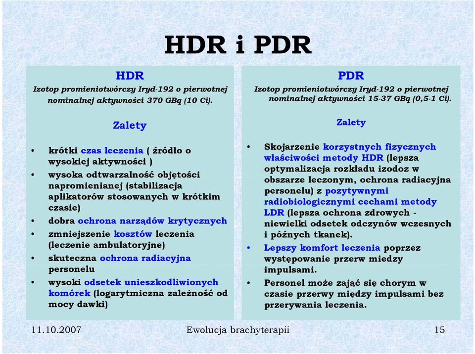 leczonym, ochrona radiacyjna napromienianej (stabilizacja personelu) z pozytywnymi aplikatorów stosowanych w krótkim radiobiologicznymi cechami metody czasie) LDR (lepsza ochrona zdrowych - dobra