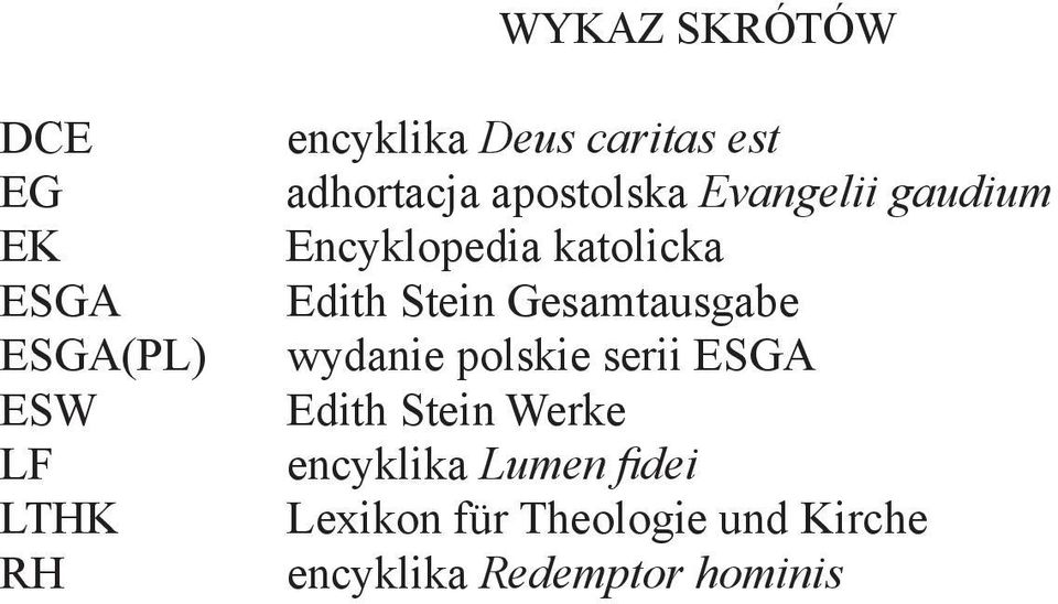 katolicka Edith Stein Gesamtausgabe wydanie polskie serii ESGA Edith