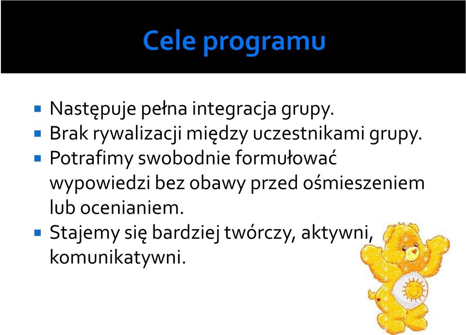 Potrafimy swobodnie formułować wypowiedzi bez obawy