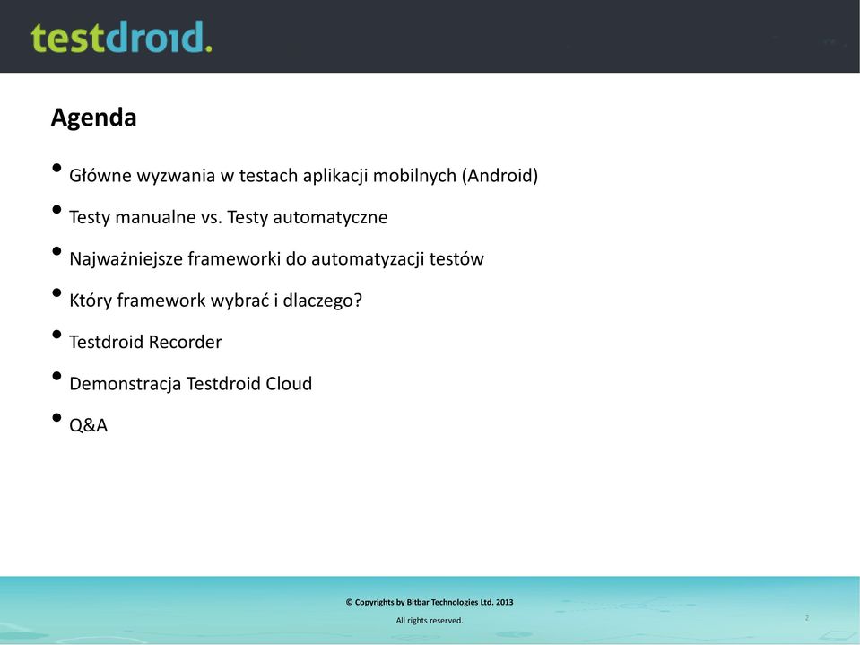 Testy automatyczne Najważniejsze frameworki do automatyzacji testów