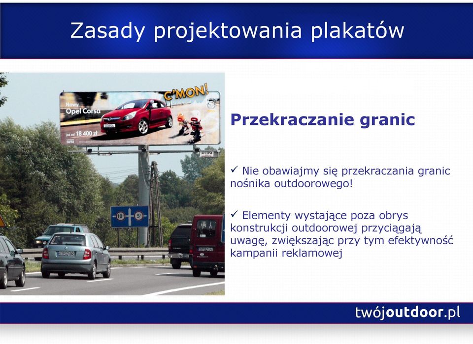 Elementy wystające poza obrys konstrukcji