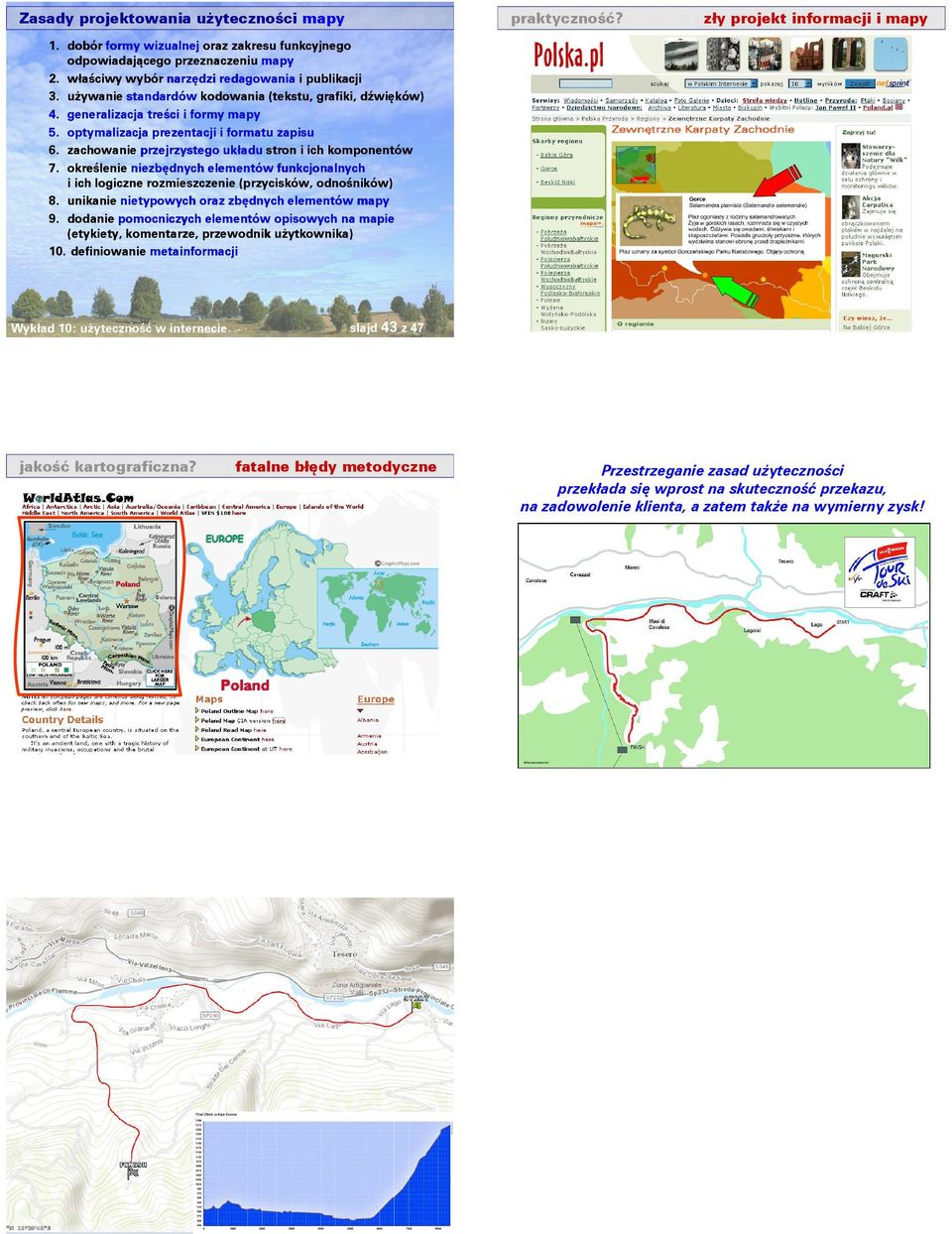 zły projekt informacji i mapy slajd 43 z 47 slajd 44 z 47 jakość kartograficzna?