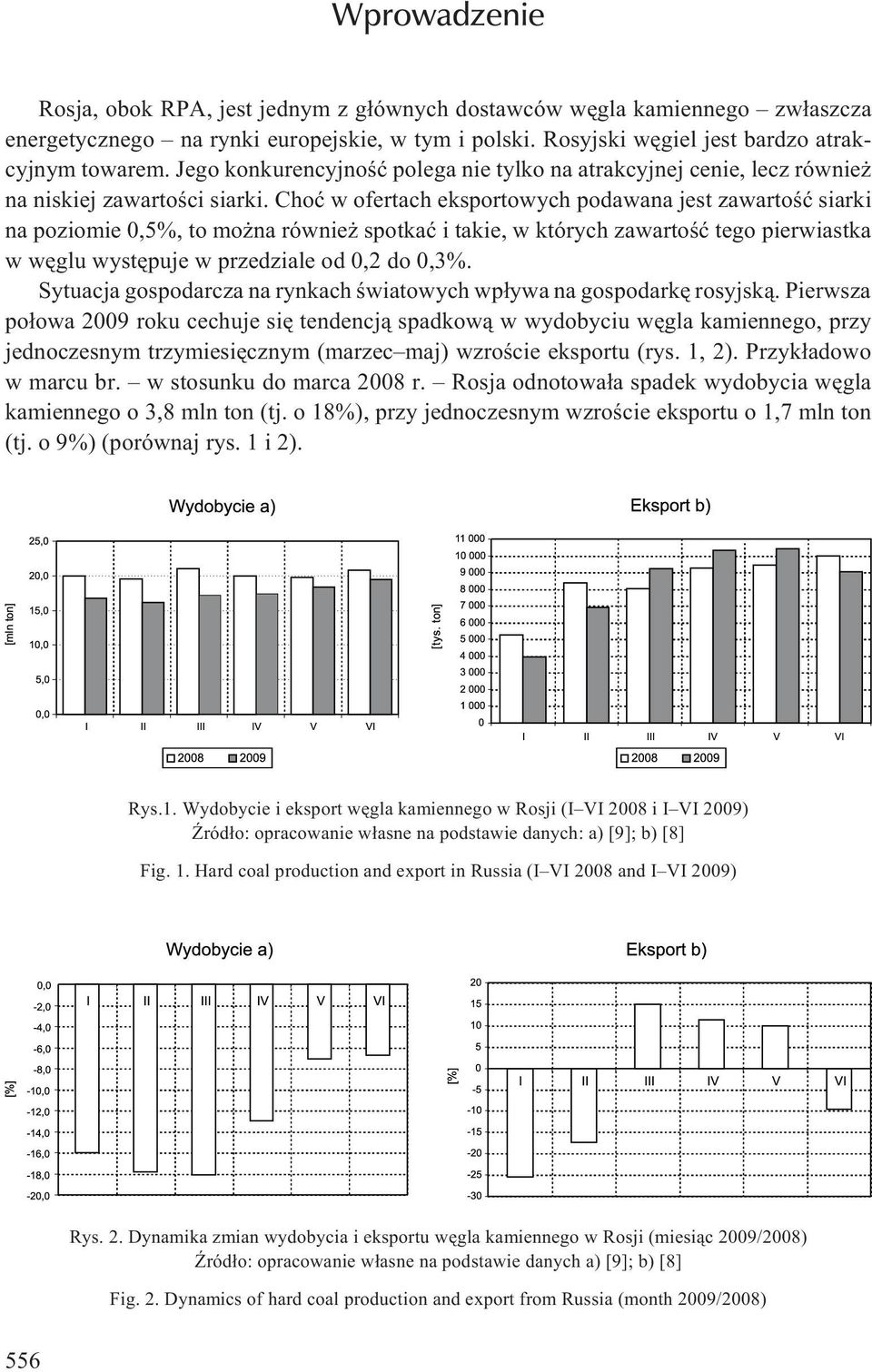Choæ w ofertach eksportowych podawana jest zawartoœæ siarki na poziomie 0,5%, to mo na równie spotkaæ i takie, w których zawartoœæ tego pierwiastka w wêglu wystêpuje w przedziale od 0,2 do 0,3%.