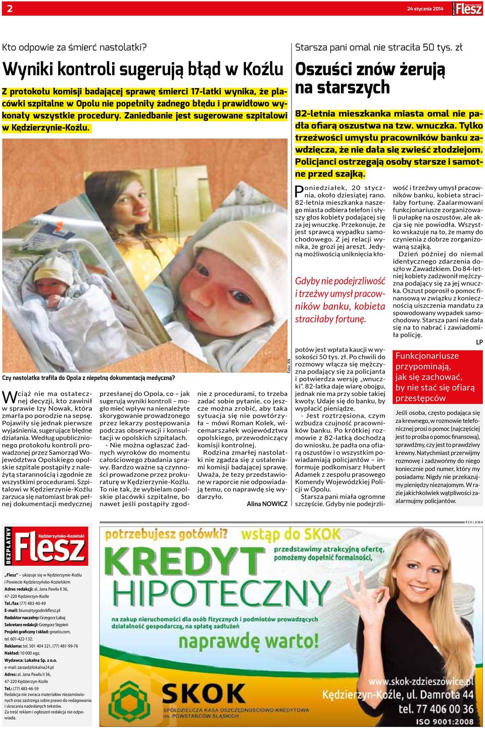 Zaniedbanie jest sugerowane szpitalowi w Kędzierzynie-Koźlu. Czy nastolatka trafiła do Opola z niepełną dokumentacją medyczną?