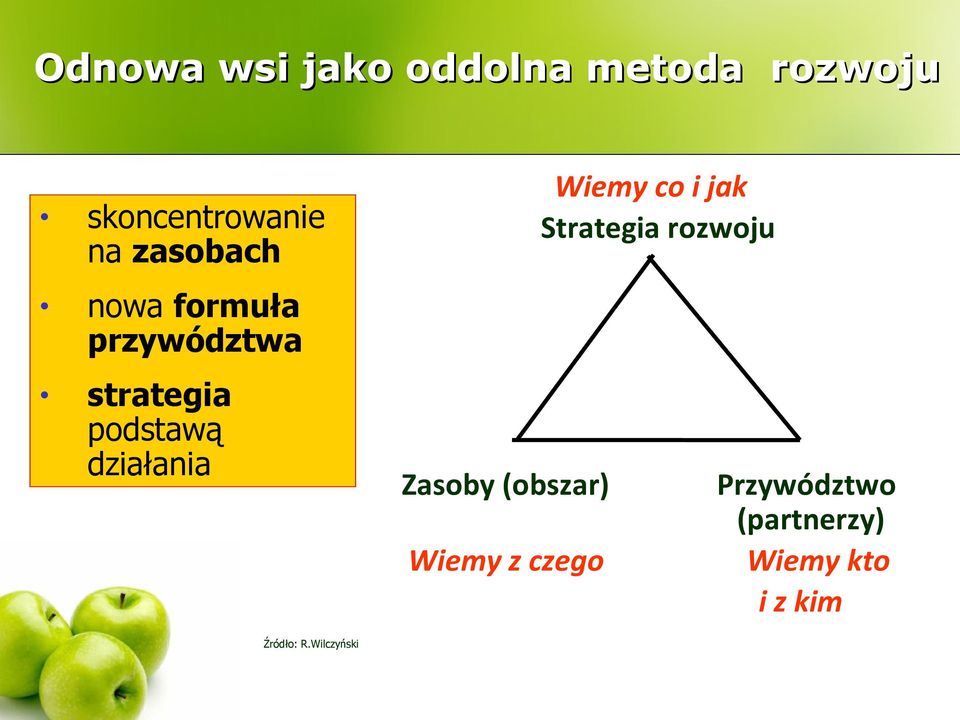 działania Wiemy co i jak Strategia rozwoju Zasoby (obszar)