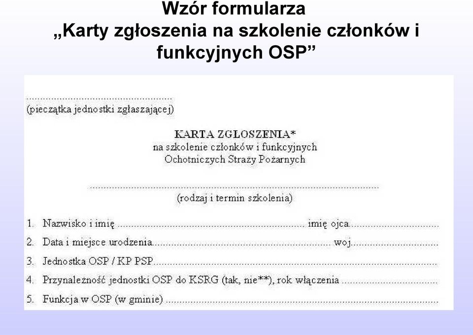 na szkolenie