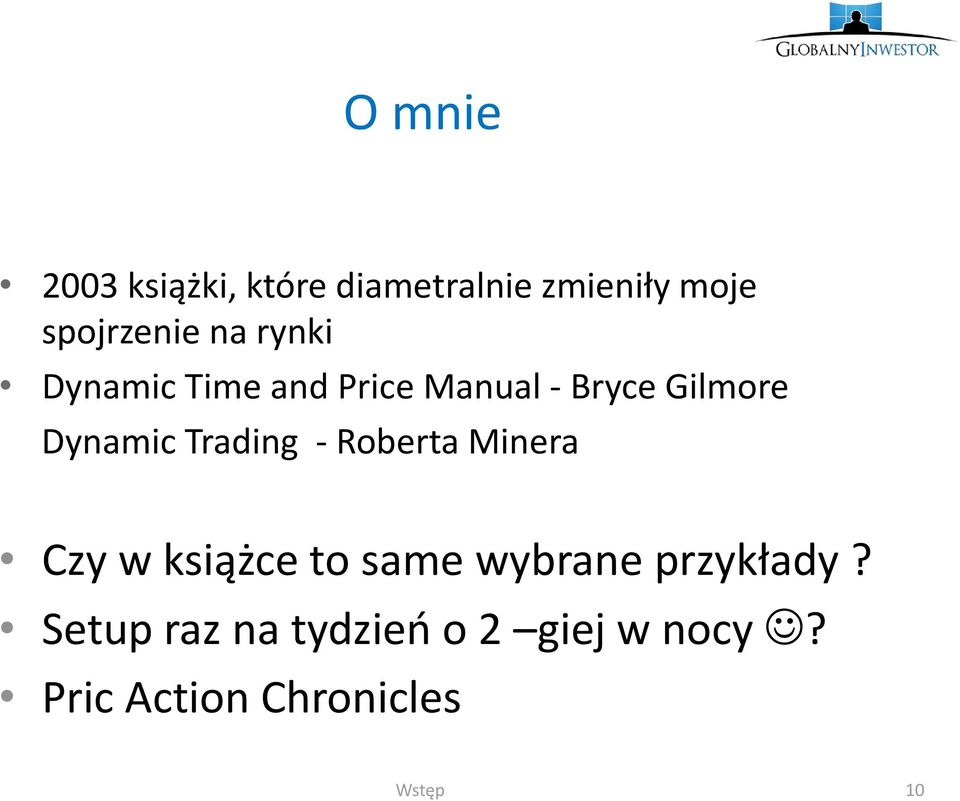 Trading - Roberta Minera Czy w książce to same wybrane przykłady?