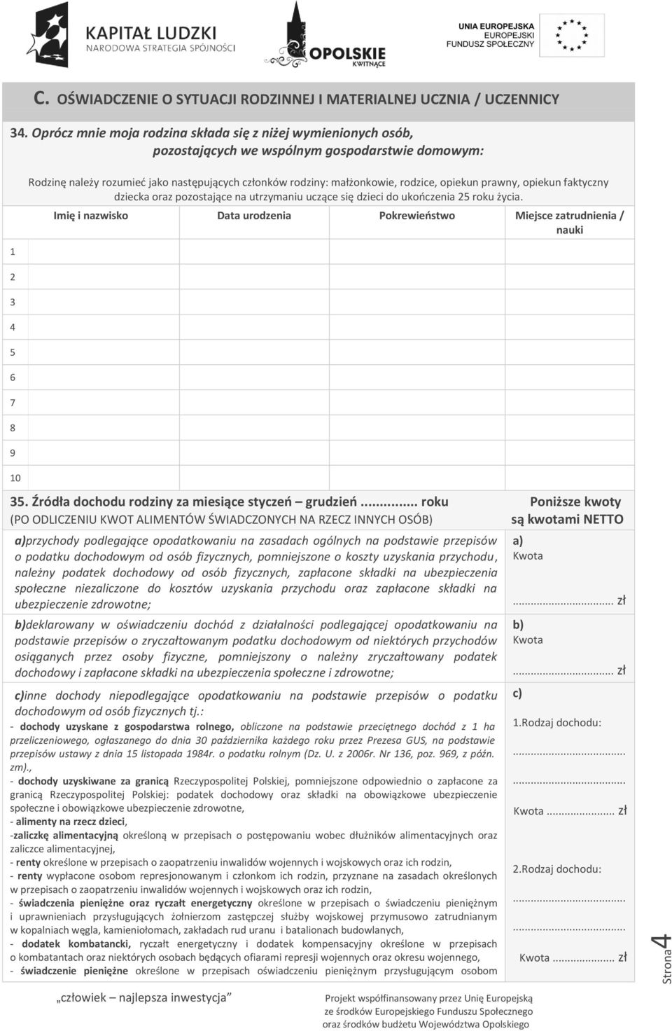 małżonkowie, rodzice, opiekun prawny, opiekun faktyczny dziecka oraz pozostające na utrzymaniu uczące się dzieci do ukończenia 25 roku życia.