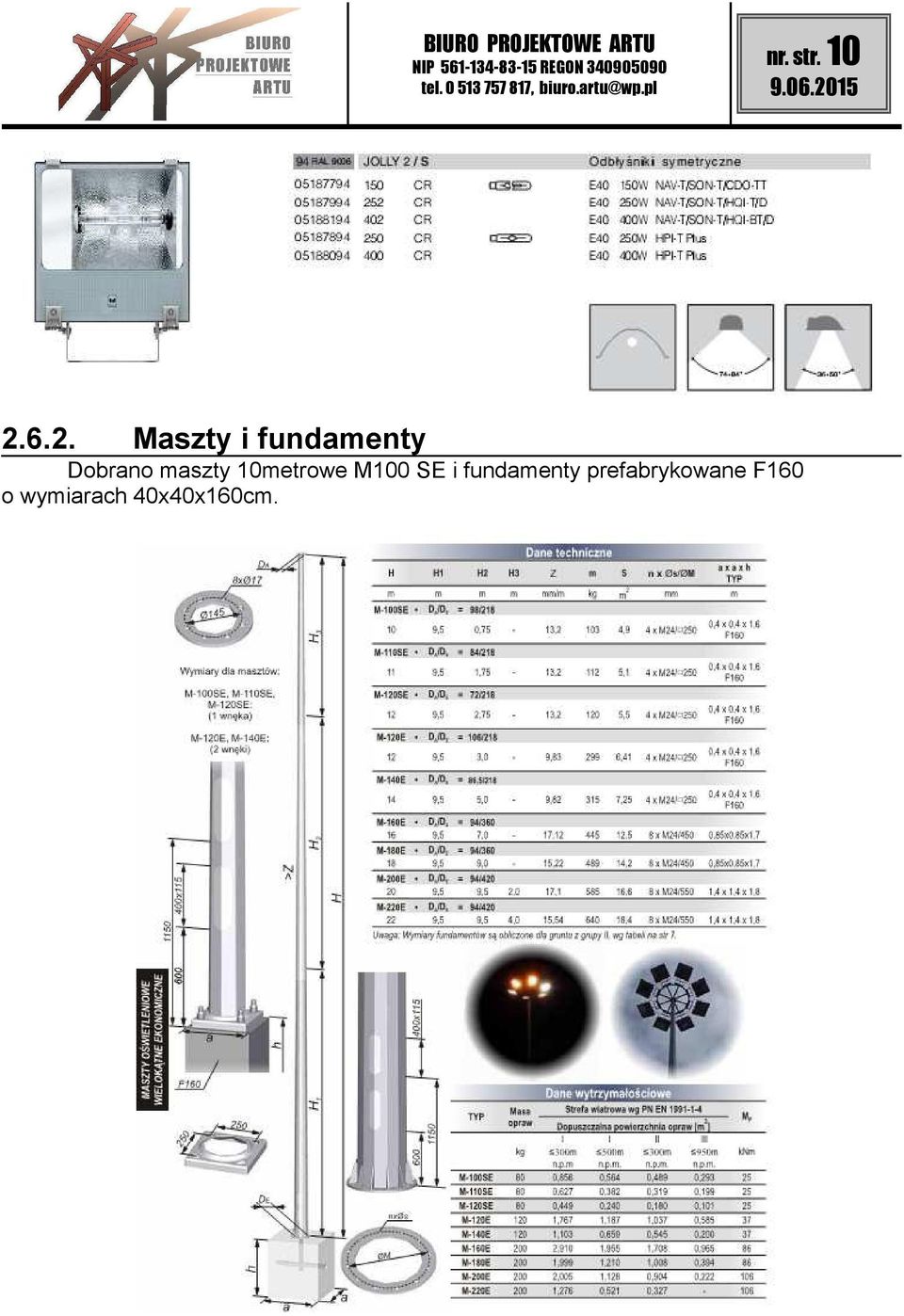 maszty 10metrowe M100 SE i