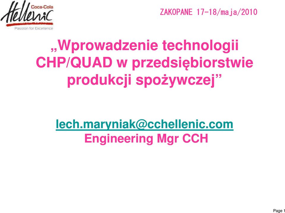 przedsiębiorstwie produkcji spożywczej