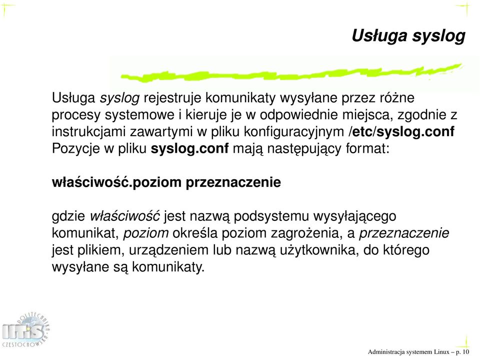 conf maja następujacy format: właściwość.