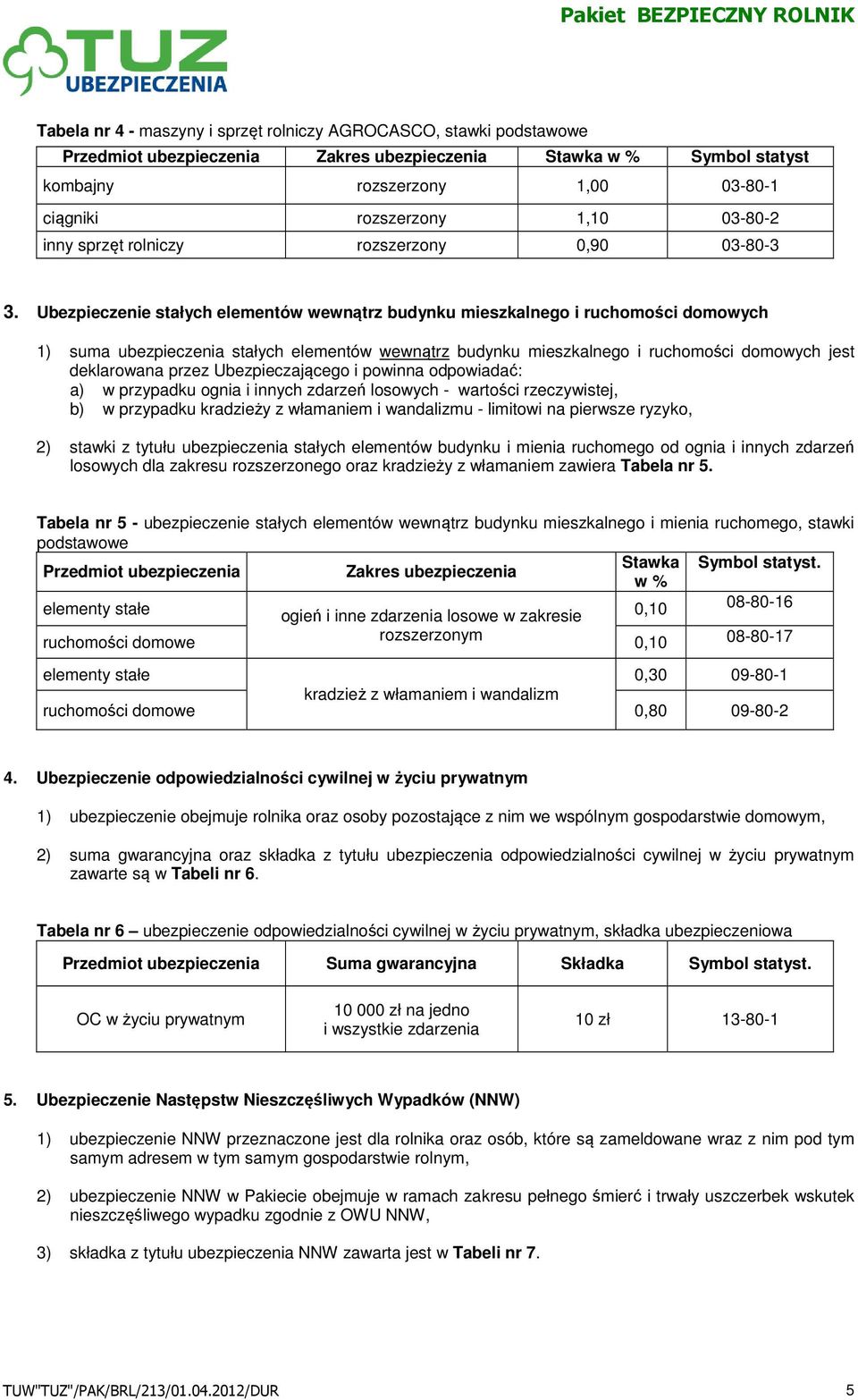 Ubezpieczenie stałych elementów wewnątrz budynku mieszkalnego i ruchomości domowych 1) suma ubezpieczenia stałych elementów wewnątrz budynku mieszkalnego i ruchomości domowych jest deklarowana przez