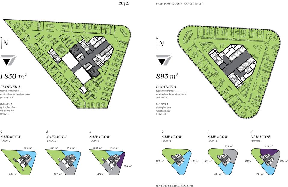 net lettable area levels 2 5 Building A typical floor plan net lettable area levels 7 21 2 3 4 2 3 4 586 m 2 687 m 2 586