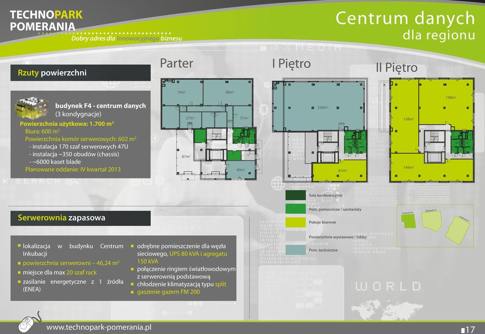31m2 158m2 87m2 40m2 81m2 149m2 Sale konferencyjne Pom.