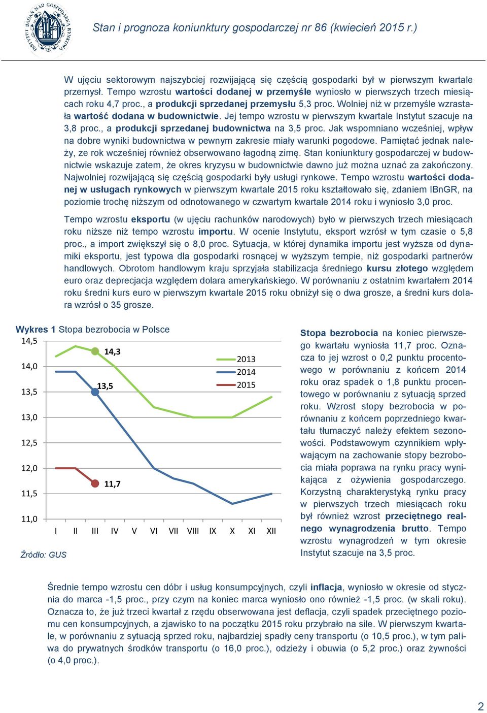 , a produkcji sprzedanej budownictwa na 3,5 proc. Jak wspomniano wcześniej, wpływ na dobre wyniki budownictwa w pewnym zakresie miały warunki pogodowe.