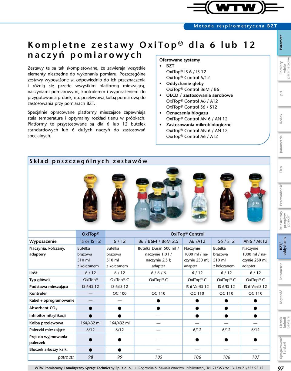 przelewową kolbą pomiarową do zastosowania przy pomiarach BZT. Specjalnie opracowane platformy mieszające zapewniają stałą temperaturę i optymalny rozkład tlenu w próbkach.