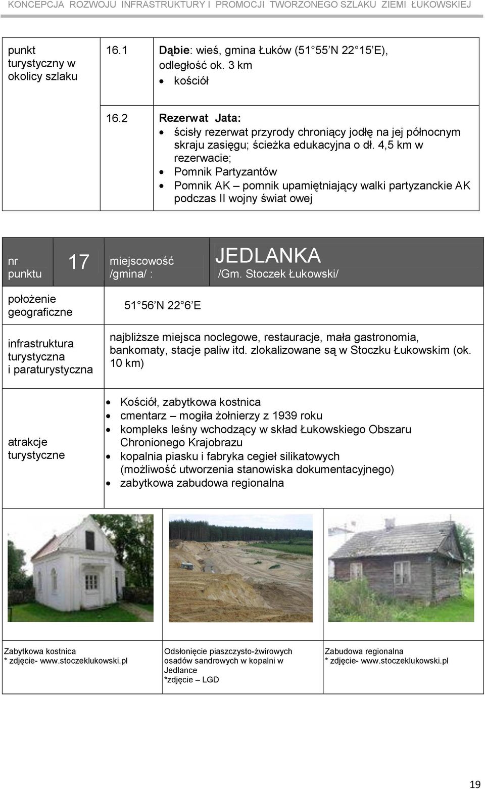 4,5 km w rezerwacie; Pomnik Partyzantów Pomnik AK pomnik upamiętniający walki partyzanckie AK podczas II wojny świat owej 17 miejscowość JEDLANKA /Gm.