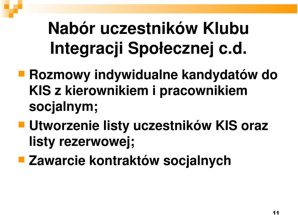 i pracownikiem socjalnym; Utworzenie listy uczestników