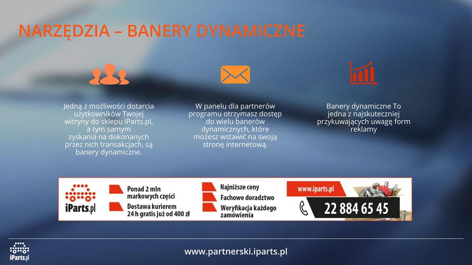 W panelu dla partnerów programu otrzymasz dostęp do wielu banerów dynamicznych, które możesz