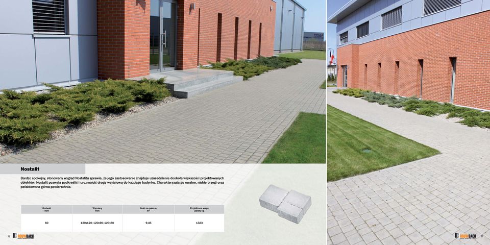 Nostalit pozwala podkreślić i urozmaicić drogę wejściową do każdego budynku.