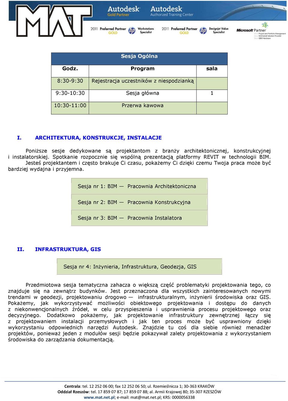 Spotkanie rozpocznie się wspólną prezentacją platformy REVIT w technologii BIM.